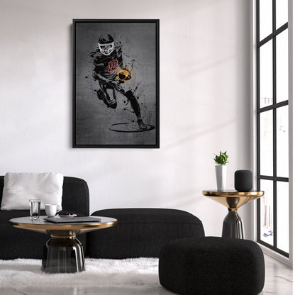 DeAndre Hopkins Neon Canvas Art | Modern Wall Decor for Cardinals Fans