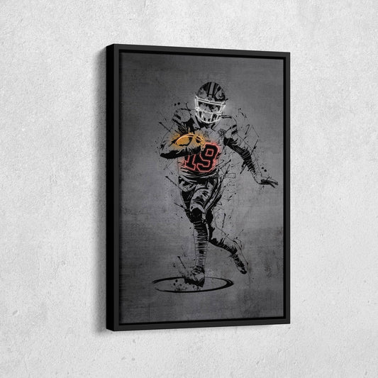 Deebo Samuel Neon Canvas Art | Modern Wall Decor for 49ers Fans