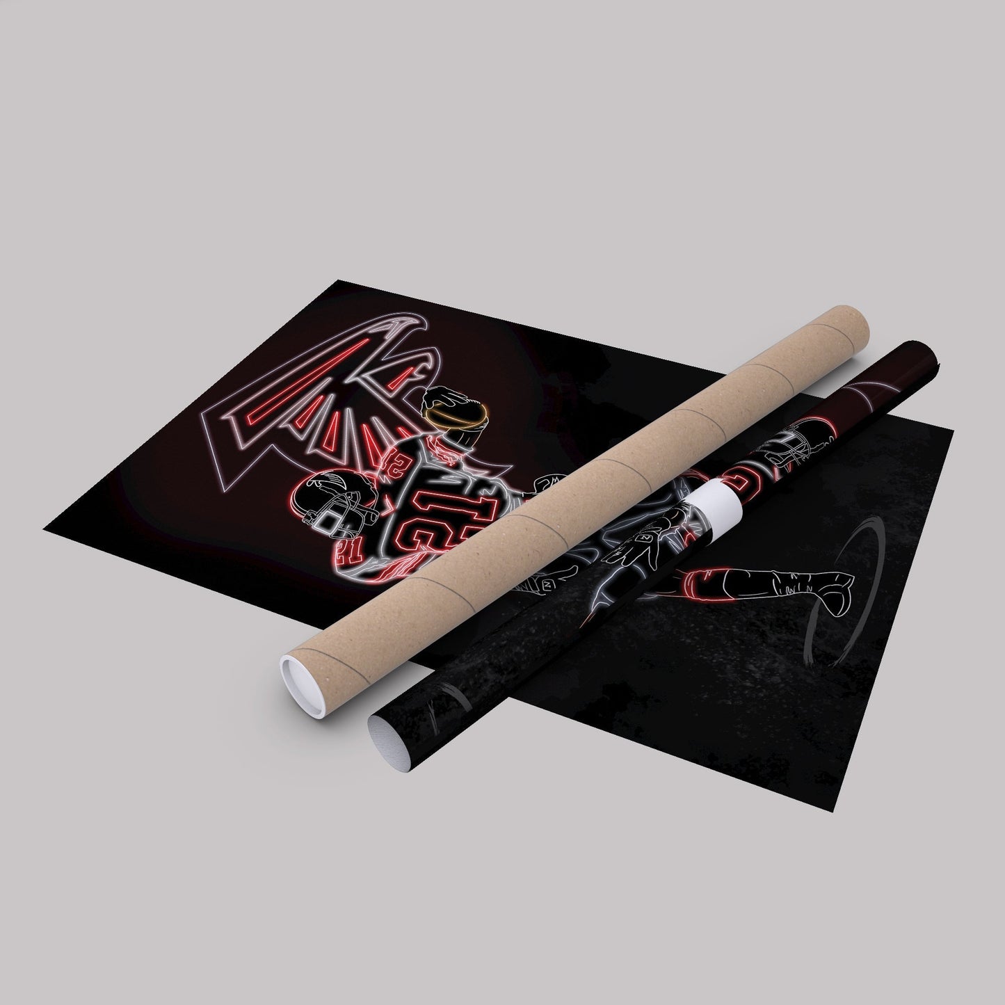 Deion Sanders Neon Canvas Art | Falcons Wall Decor