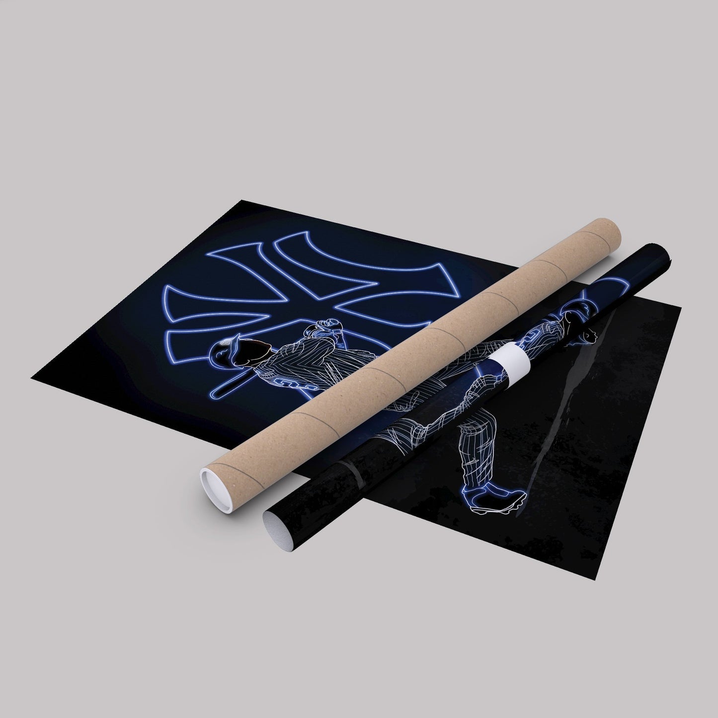 Derek Jeter Neon Canvas Art | Yankees Wall Decor