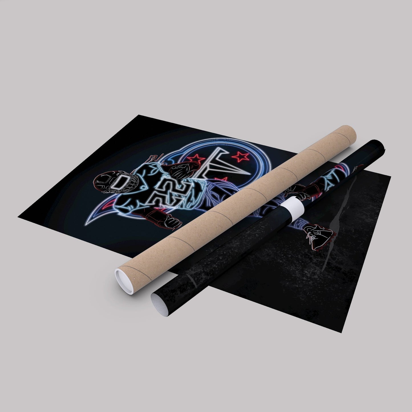 Derrick Henry Neon Canvas Art | Titans Wall Decor