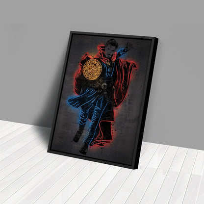 Doctor Strange Canvas | Marvel Neon Wall Art