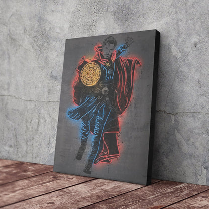 Doctor Strange Canvas | Marvel Neon Wall Art