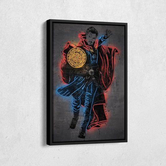 Doctor Strange Canvas | Marvel Neon Wall Art
