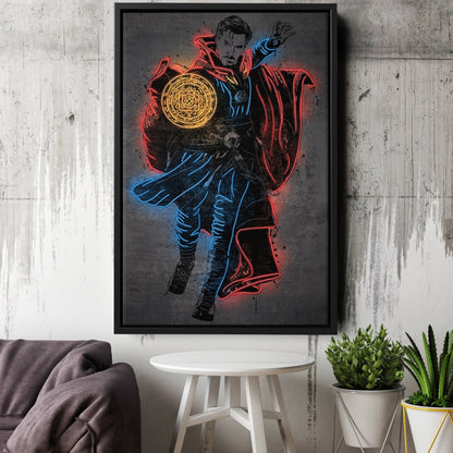 Doctor Strange Canvas | Marvel Neon Wall Art