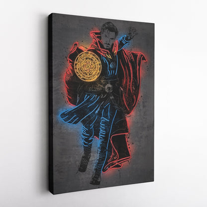 Doctor Strange Canvas | Marvel Neon Wall Art