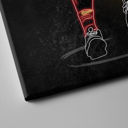 Donovan Mitchell Neon Canvas Art | Cavaliers Wall Decor
