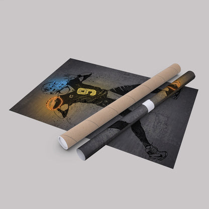 Drew Brees Neon Canvas Art | Modern Wall Decor for Saints Fans