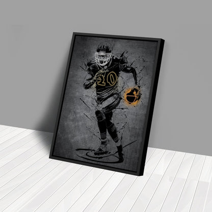 Ed Reed Neon Canvas Art | Modern Wall Decor for Ravens Fans