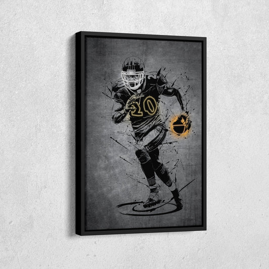 Ed Reed Neon Canvas Art | Modern Wall Decor for Ravens Fans