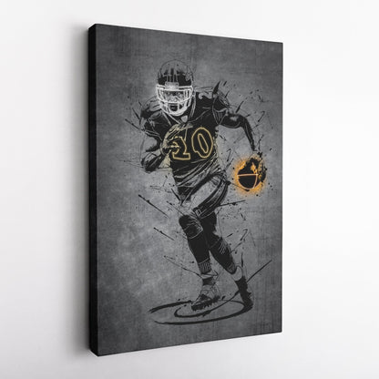 Ed Reed Neon Canvas Art | Modern Wall Decor for Ravens Fans