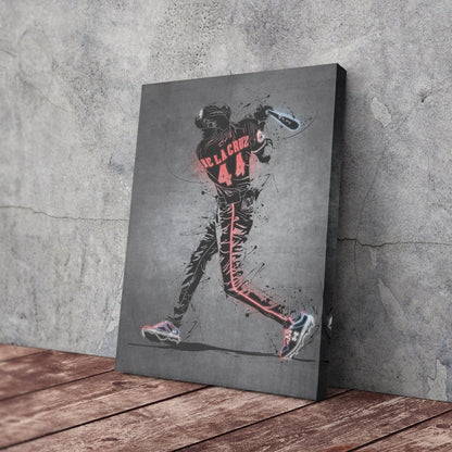 Elly De La Cruz Neon Canvas Art | Modern Wall Decor for Reds Fans