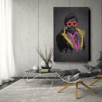 Elton John Neon Canvas Art | Music Wall Decor