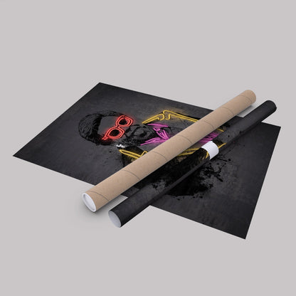 Elton John Neon Canvas Art | Music Wall Decor