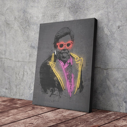 Elton John Neon Canvas Art | Music Wall Decor
