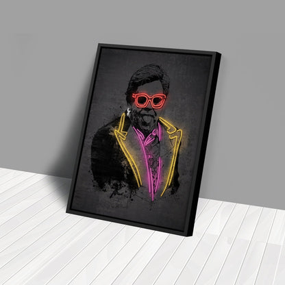 Elton John Neon Canvas Art | Music Wall Decor