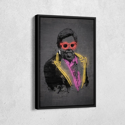 Elton John Neon Canvas Art | Music Wall Decor