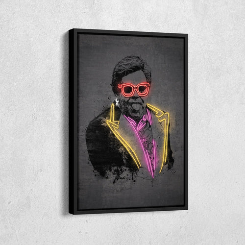 Elton John Neon Canvas Art | Music Wall Decor