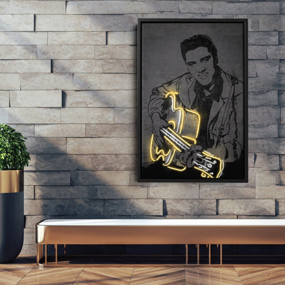 Elvis Presley Neon Canvas Art | Music Wall Decor