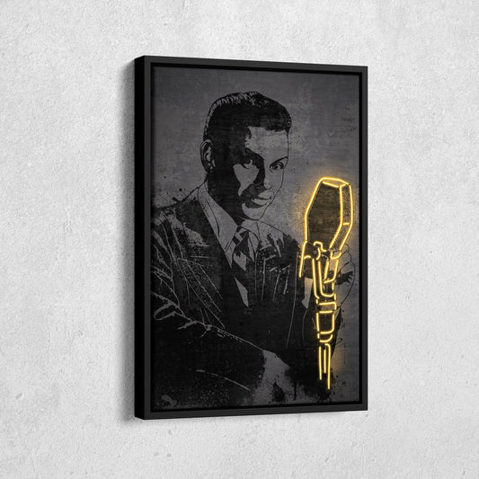 Frank Sinatra Neon Canvas Art | Music Wall Decor