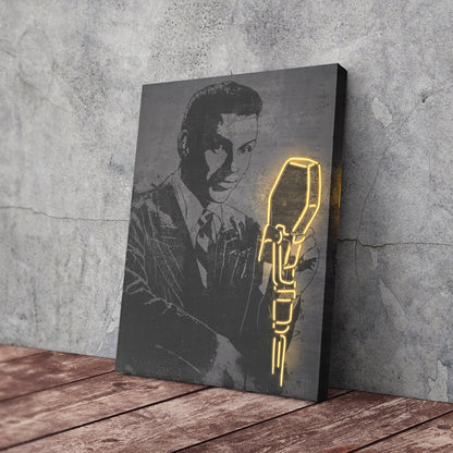 Frank Sinatra Neon Canvas Art | Music Wall Decor