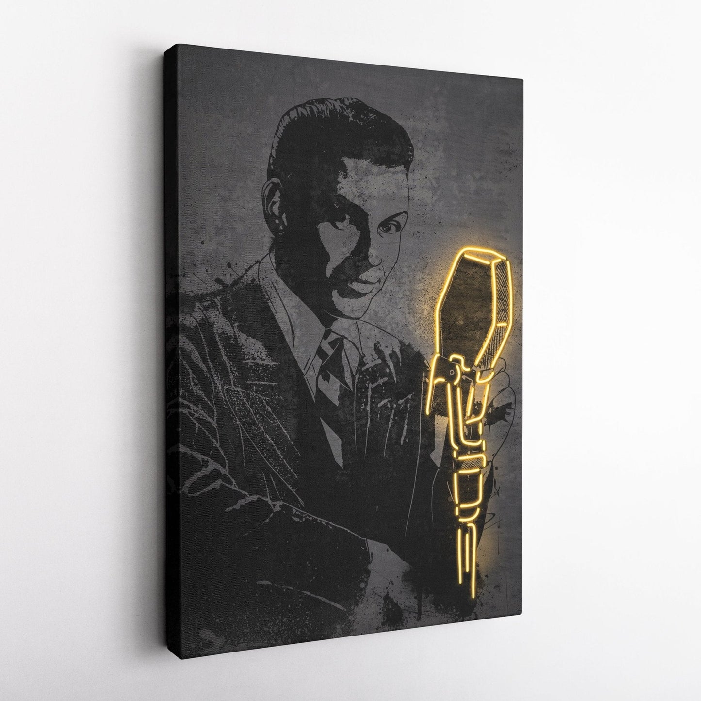 Frank Sinatra Neon Canvas Art | Music Wall Decor
