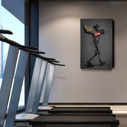 Fred McGriff Neon Canvas Art | Modern Wall Decor for Braves Fans