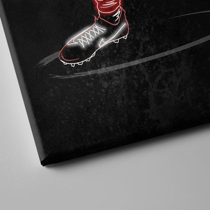 Fred Warner Neon Canvas Art | 49ers Wall Decor