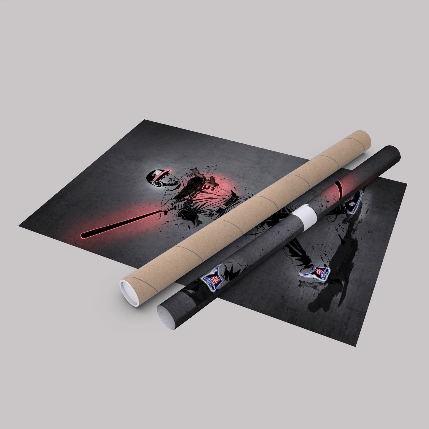 Freddie Freeman Neon Canvas Art | Modern Wall Decor for Braves Fans