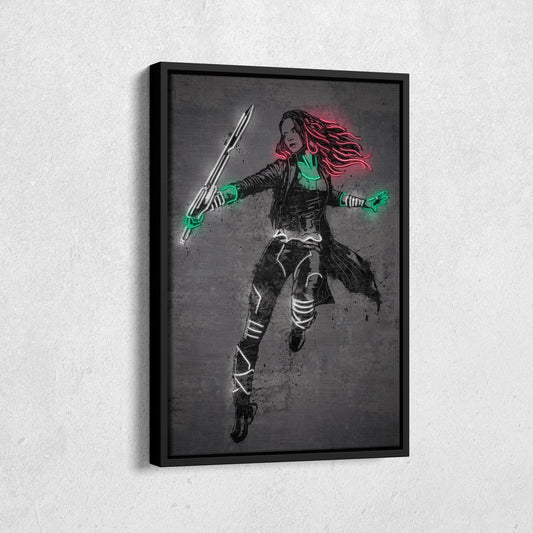 Gamora Canvas | Marvel Neon Wall Art