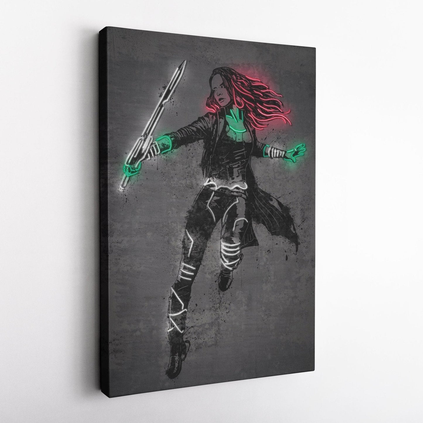 Gamora Canvas | Marvel Neon Wall Art