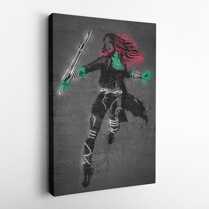 Gamora Canvas | Marvel Neon Wall Art