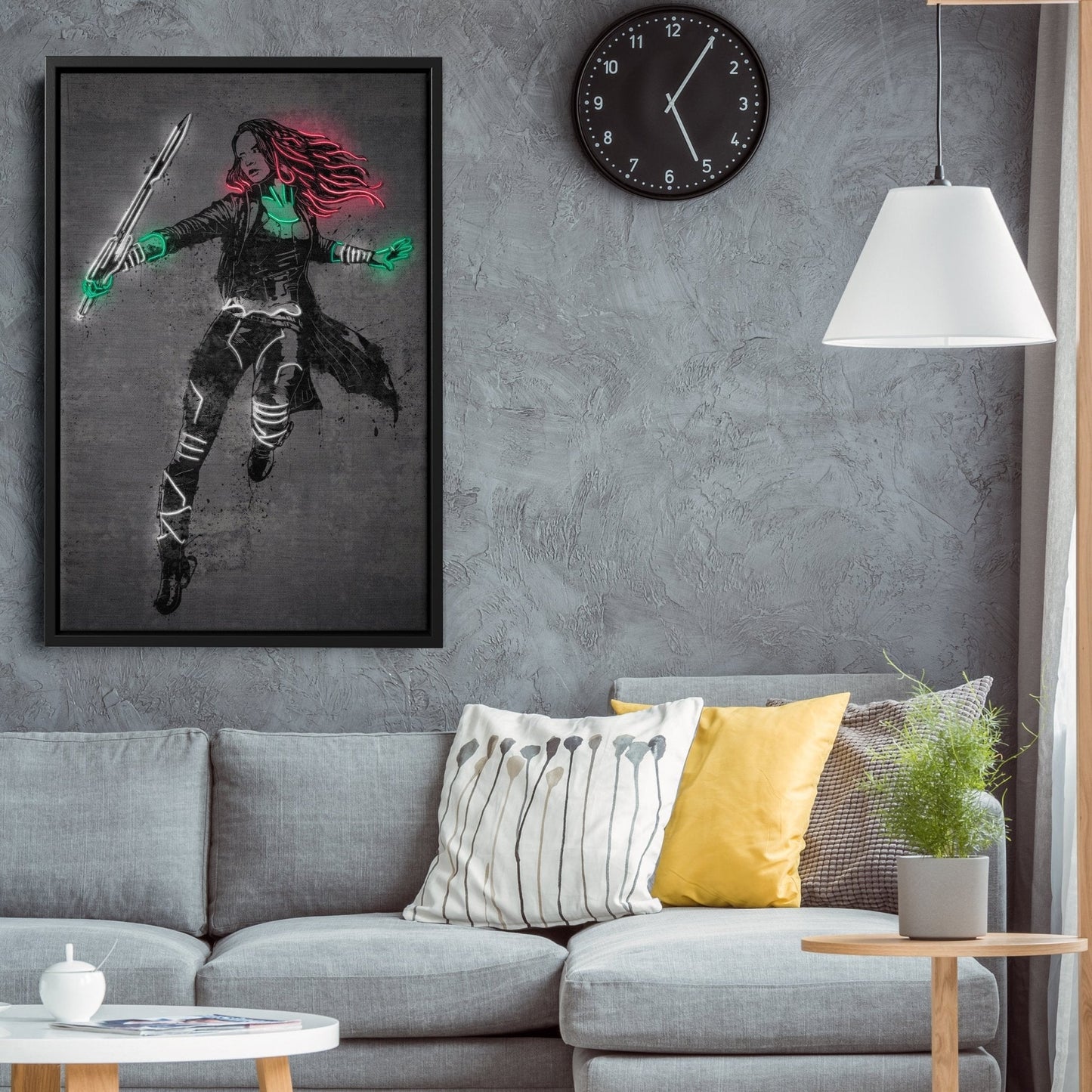 Gamora Canvas | Marvel Neon Wall Art