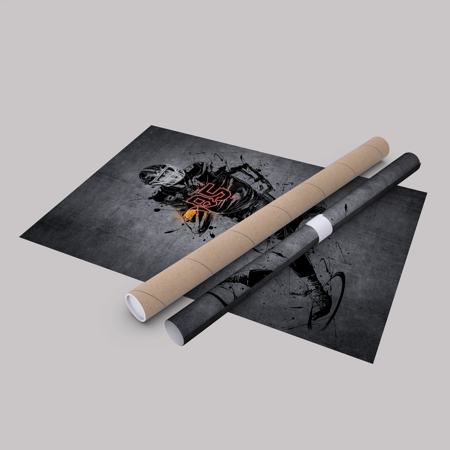 George Kittle Neon Canvas Art | Modern Wall Decor for 49ers Fans