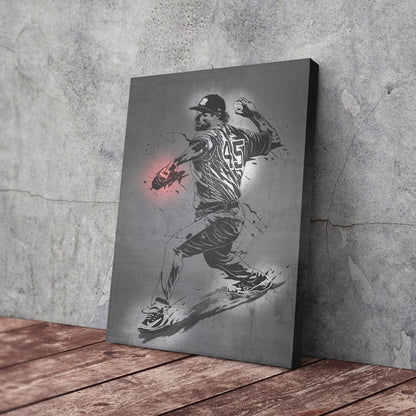 Gerrit Cole Neon Canvas Art | Modern Wall Decor for Yankees Fans