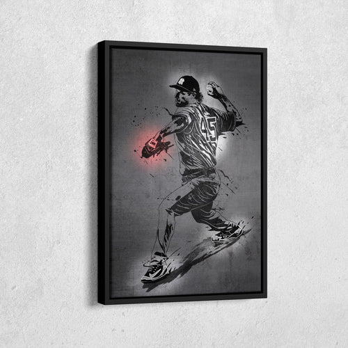 Gerrit Cole Neon Canvas Art | Modern Wall Decor for Yankees Fans