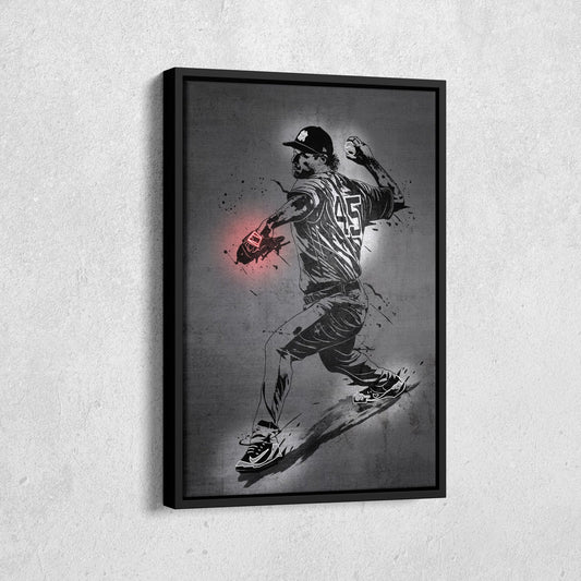 Gerrit Cole Neon Canvas Art | Modern Wall Decor for Yankees Fans
