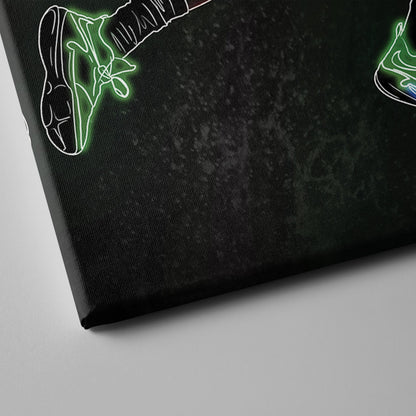 Giannis Antetokounmpo Neon Canvas Art | Bucks Wall Decor