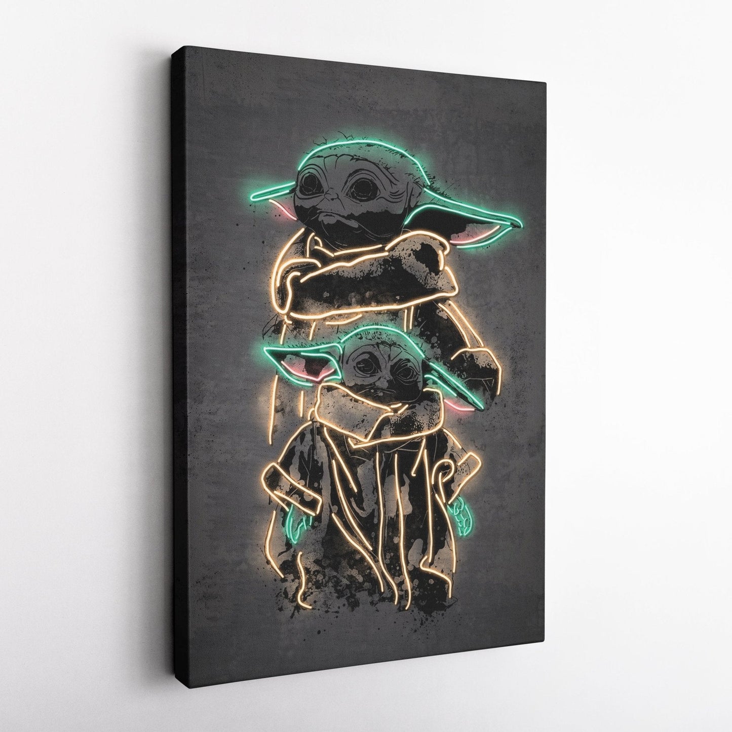 Grogu Canvas | Star Wars Neon Wall Art