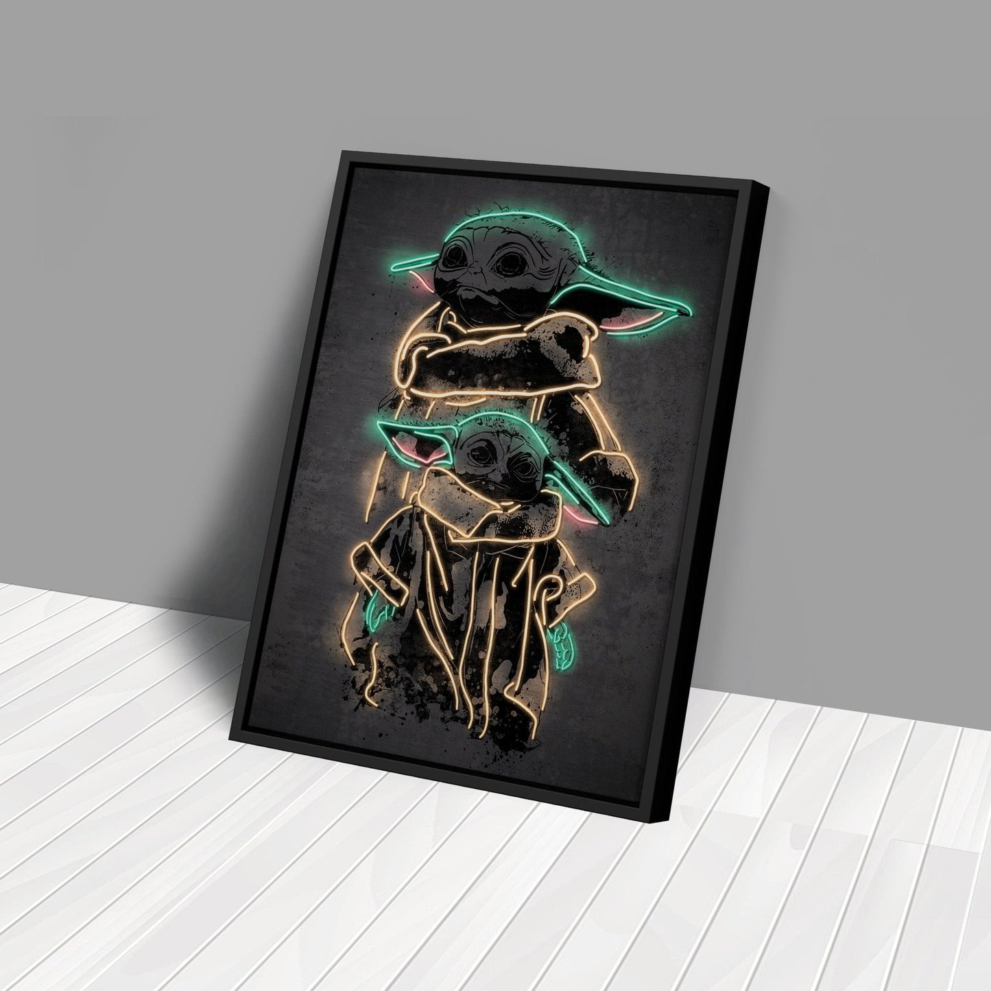 Grogu Canvas | Star Wars Neon Wall Art
