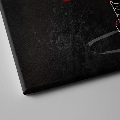 Hakeem Olajuwon Neon Canvas Art | Rockets Wall Decor