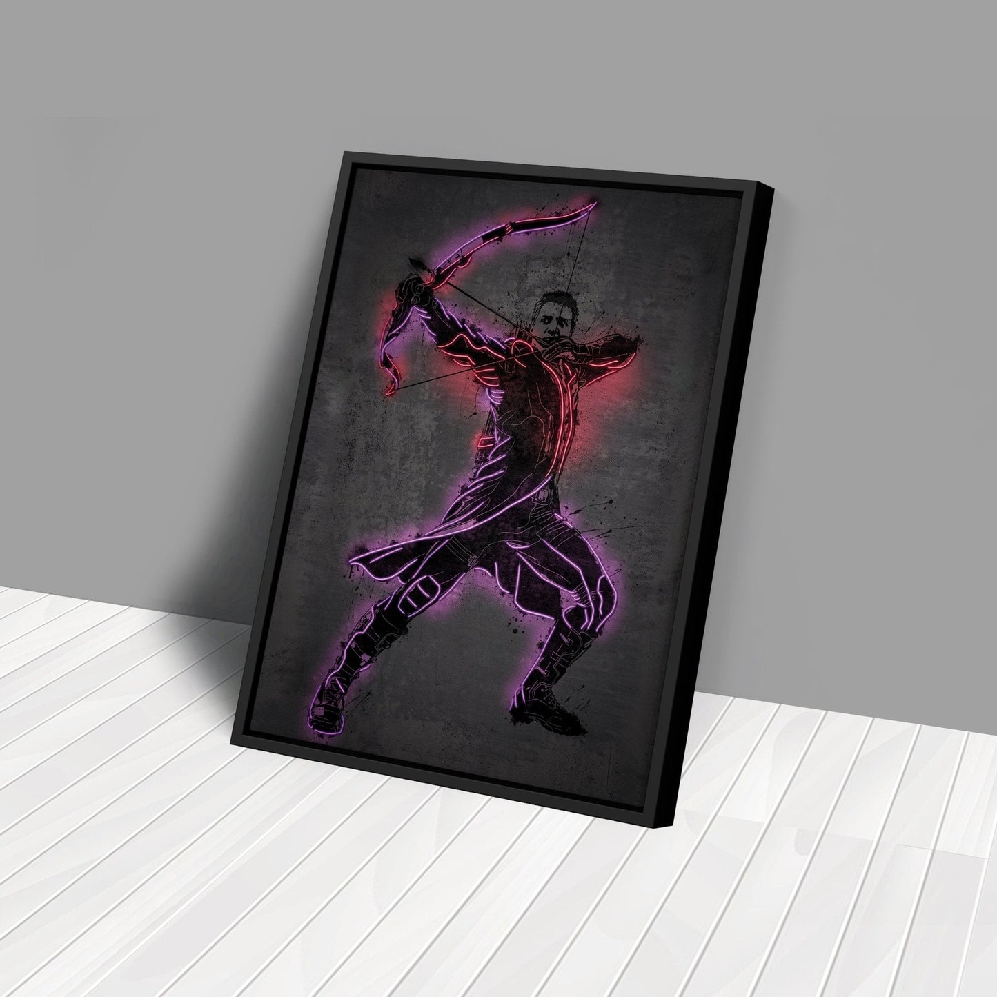 Hawkeye Canvas | Marvel Neon Wall Art