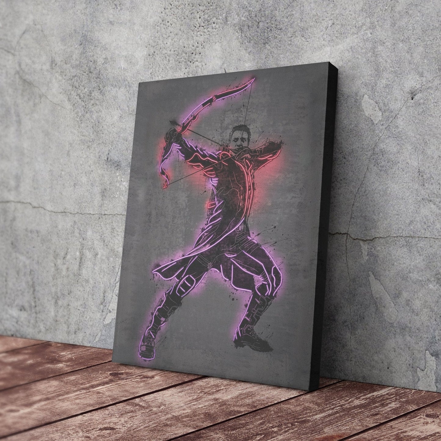 Hawkeye Canvas | Marvel Neon Wall Art