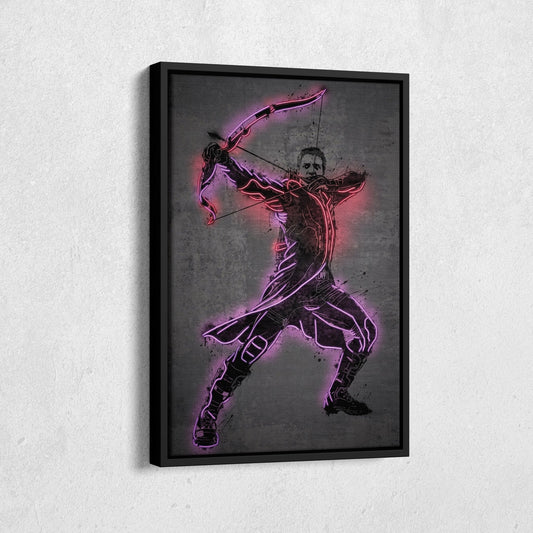 Hawkeye Canvas | Marvel Neon Wall Art