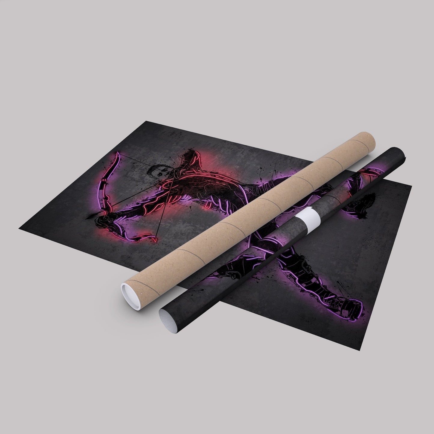 Hawkeye Canvas | Marvel Neon Wall Art