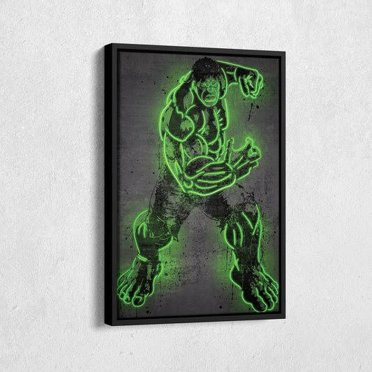 Hulk Canvas | Marvel Neon Wall Art