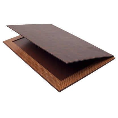 MOOG Leather Desk Pad With Wood Combination -Green Leather