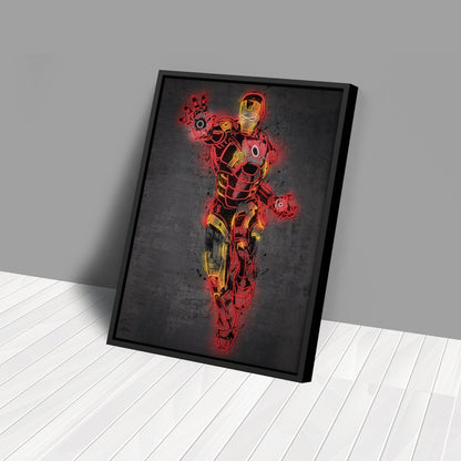 Iron Man Canvas | Marvel Neon Wall Art