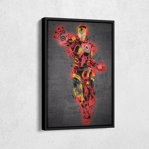 Iron Man Canvas | Marvel Neon Wall Art