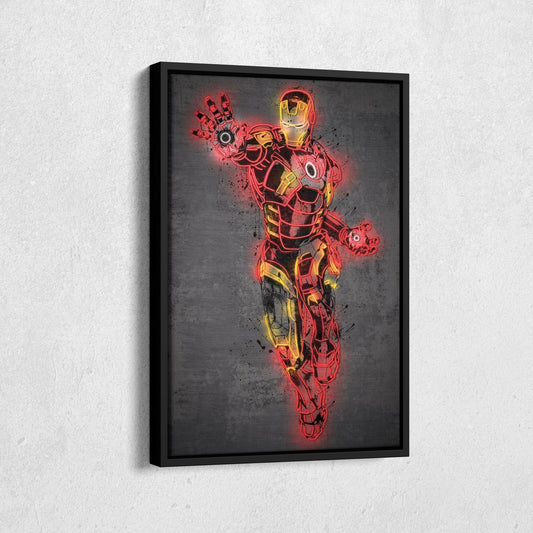 Iron Man Canvas | Marvel Neon Wall Art